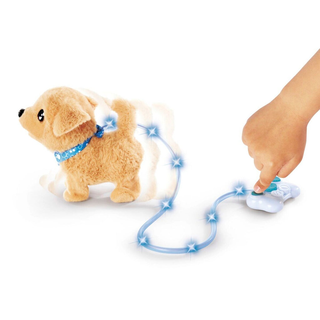 Barn som leker med Loomy Golden Retriever interaktiv lekehund