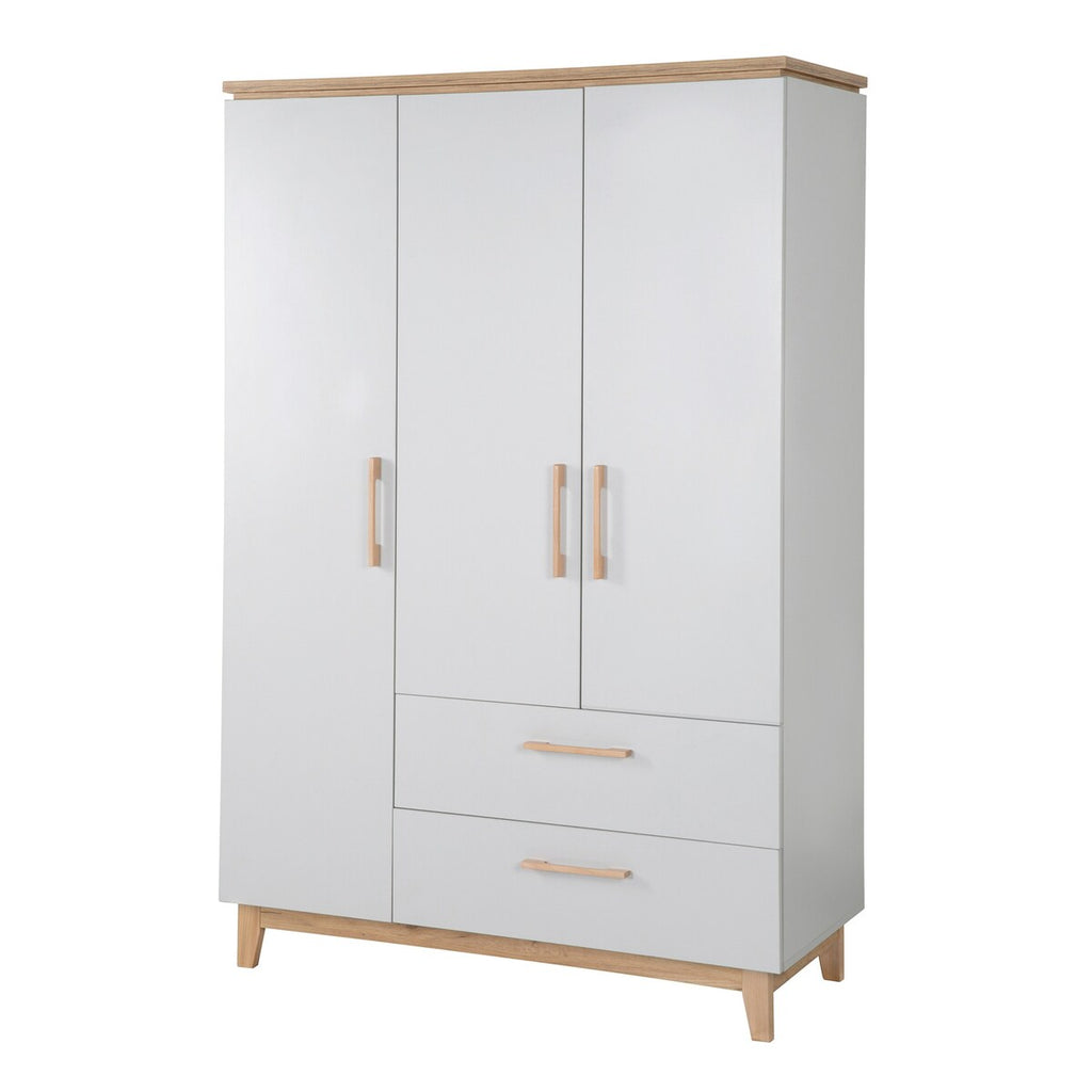 Barnegarderobe 3 dører Caro med massivtrehåndtak forfra