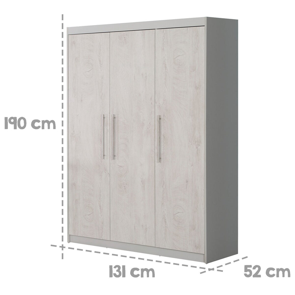 Nærbilde av håndtak på Barnegarderobe 3 dører Maren 2 med soft close