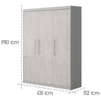 Nærbilde av håndtak på Barnegarderobe 3 dører Maren 2 med soft close