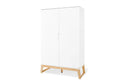 Barnegarderobe "Bridge" 2-dørs 120x52x187 cm hvit/ask frontbilde