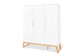 Barnegarderobe Bridge stor 3-dørs 156x52 cm hvit/ask for barnerommet