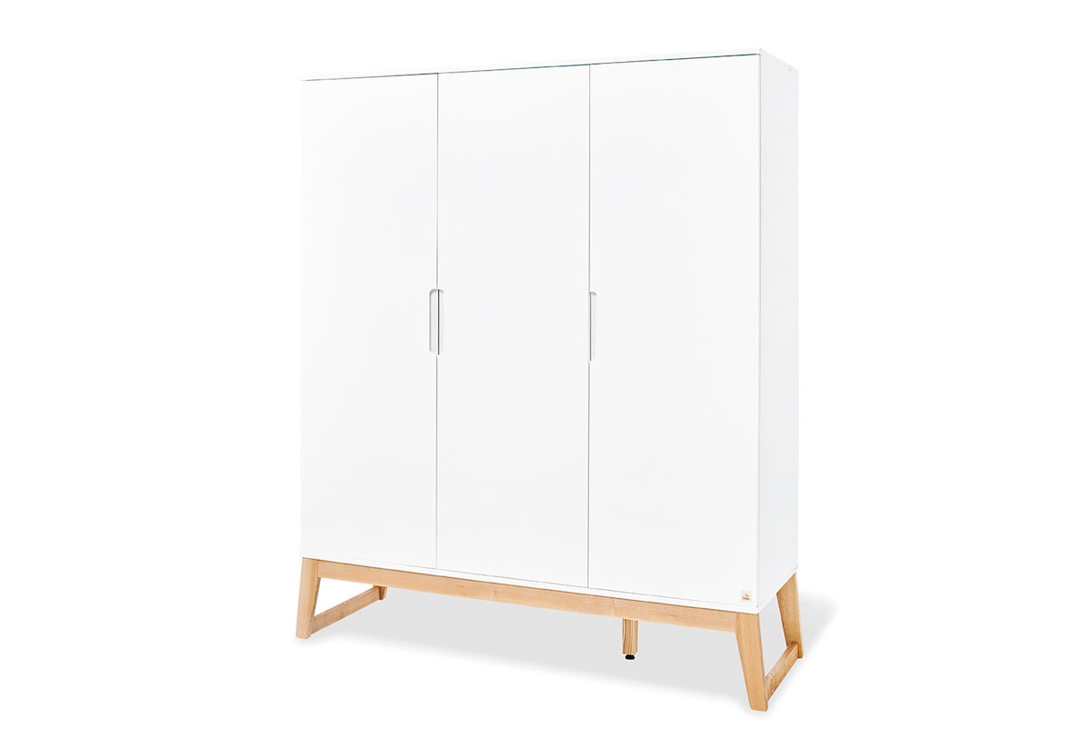 Barnegarderobe Bridge stor 3-dørs 156x52 cm hvit/ask for barnerommet