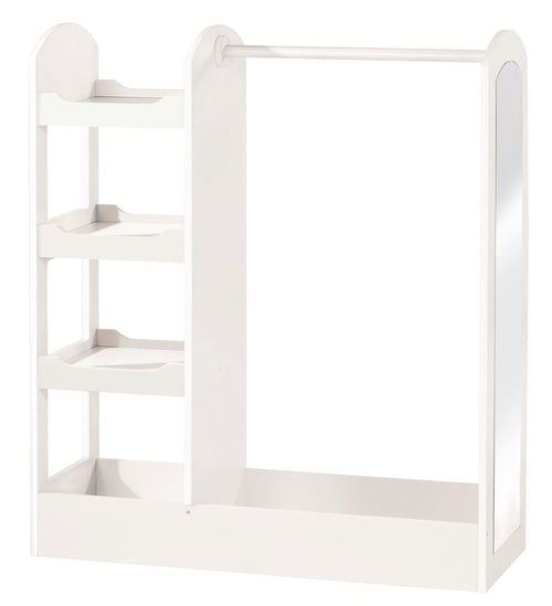 Barnegarderobe i hvit med hyller 107x90x34,5 cm - roba forfra