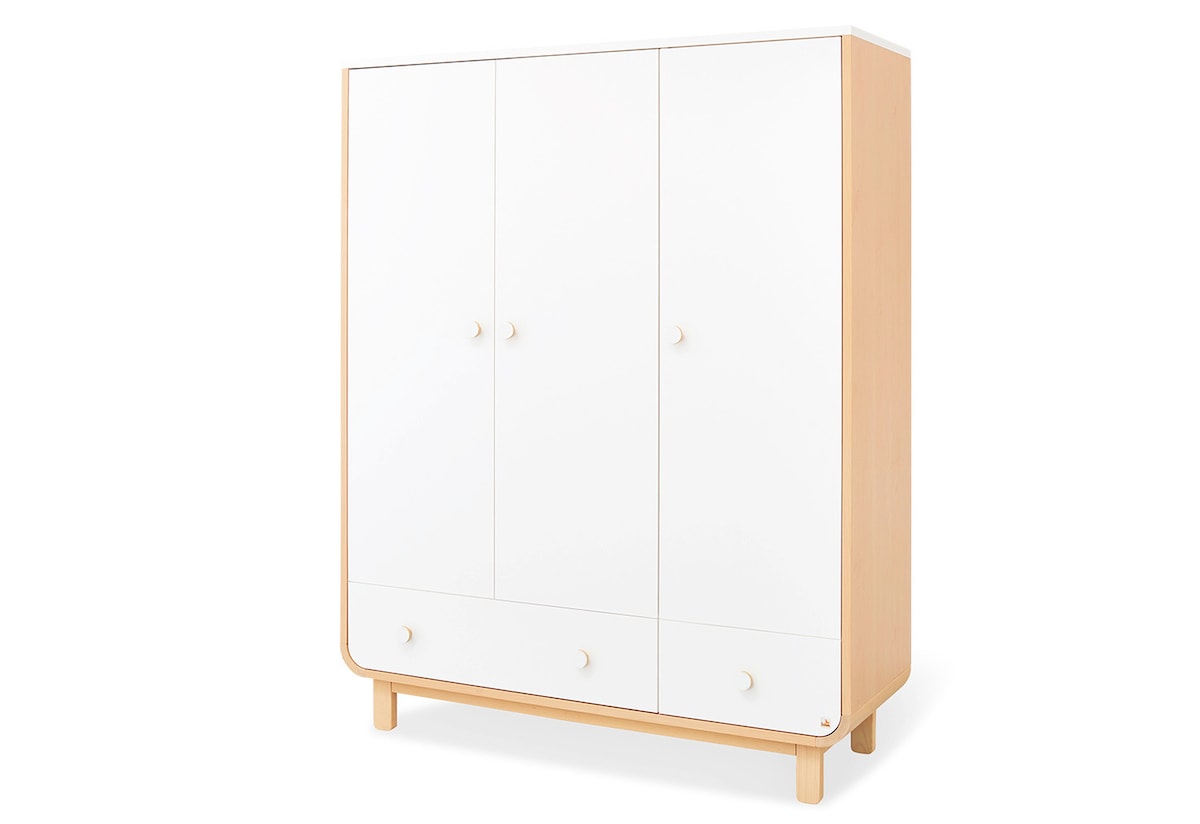 Barnegarderobe Round stor 3-dørs 145 cm bred retrostil fra Pinolino