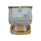 Oversikt over rommene i Barnehageryggsekk rolltop Nature light blue