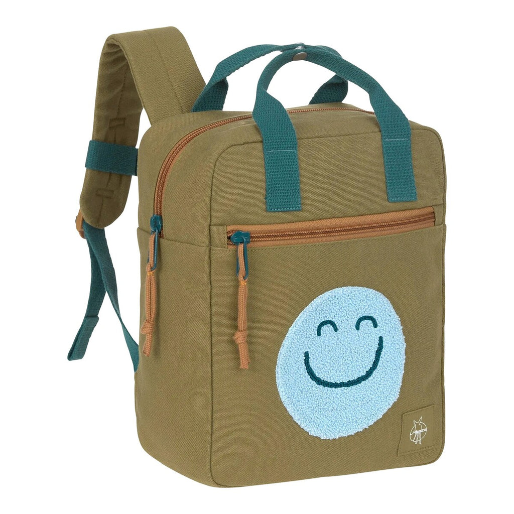 Barnehageryggsekk Square Little One & Me med polstrede stropper forfra