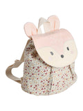 Barnehagesekk katt i musselin og fløyel forfra