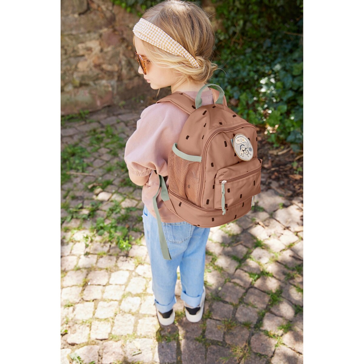 Barnehagesekk Mini Backpack Happy Prints med brystrem - Lässig