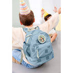 Barnehagesekk Mini Backpack Pattern Party i blå farge