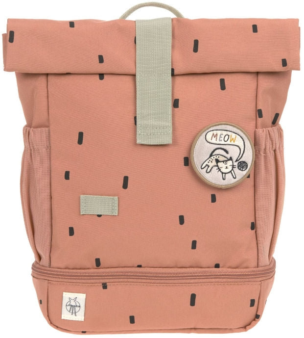 Barnehagesekk Mini Rolltop Happy Prints karamell - Lässig forfra