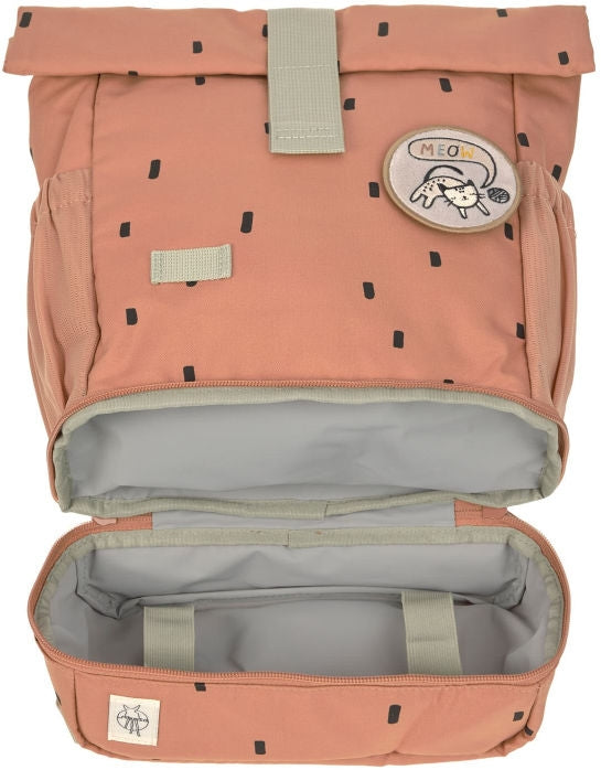 Barnehagesekk Mini Rolltop Happy Prints karamell - Lässig oversikt over hovedrommet