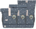 Barnehagesekk Mini Rolltop Happy Prints midnight blue oversikt