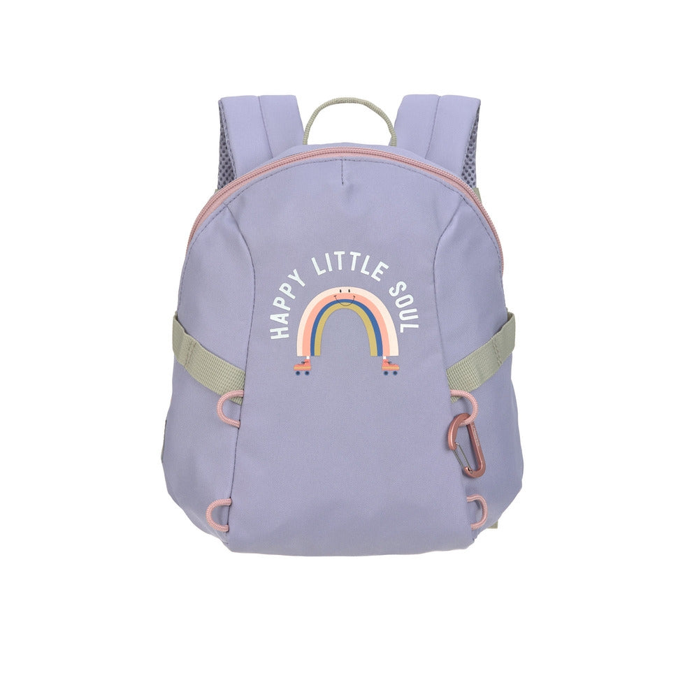 Barnehagesekk Outdoor Rainbow pastel lilac forfra