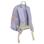 Barnehagesekk Outdoor Rainbow pastel lilac bakside