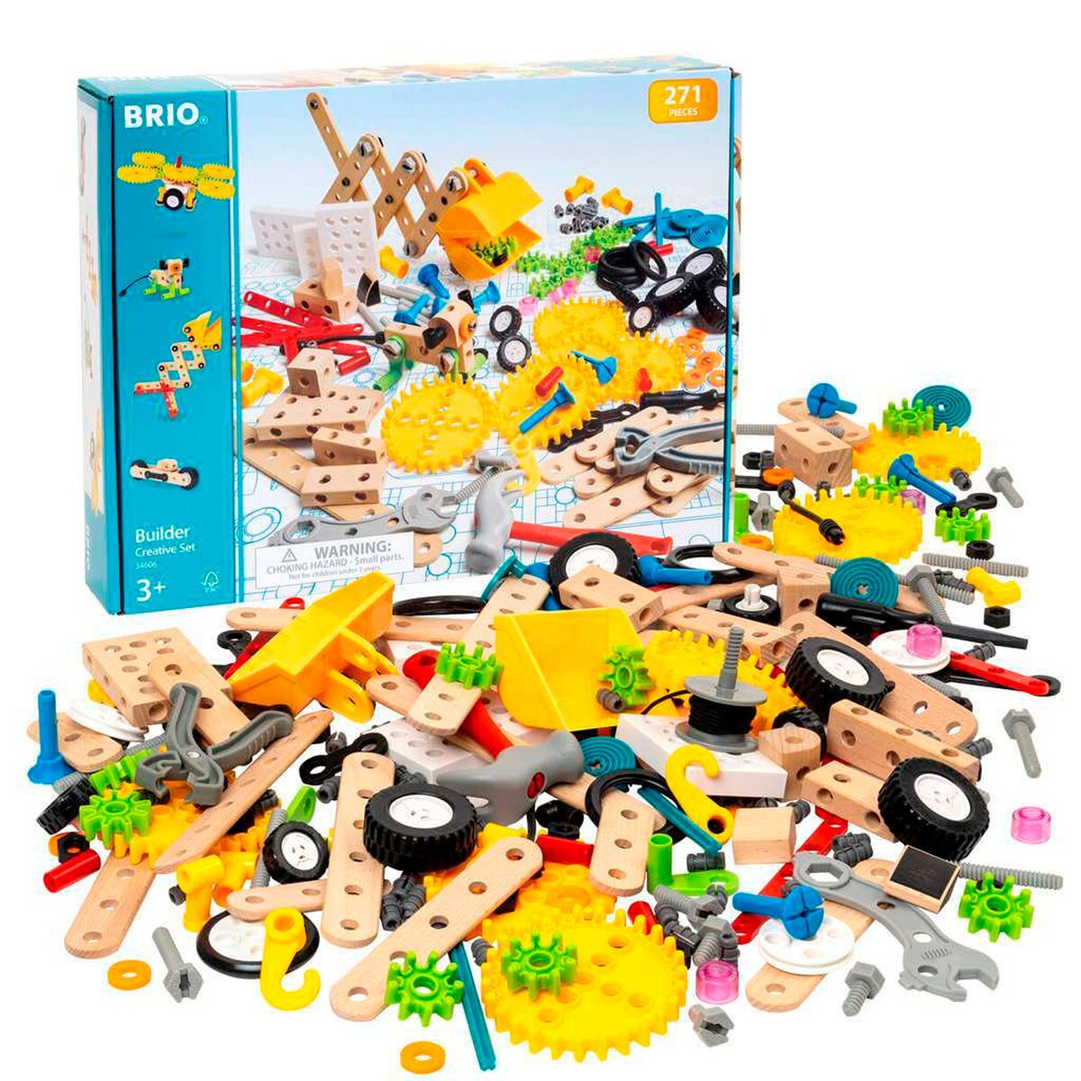 Barnehagesett 271 deler konstruksjonsleke fra 3 år - BRIO Builder forfra
