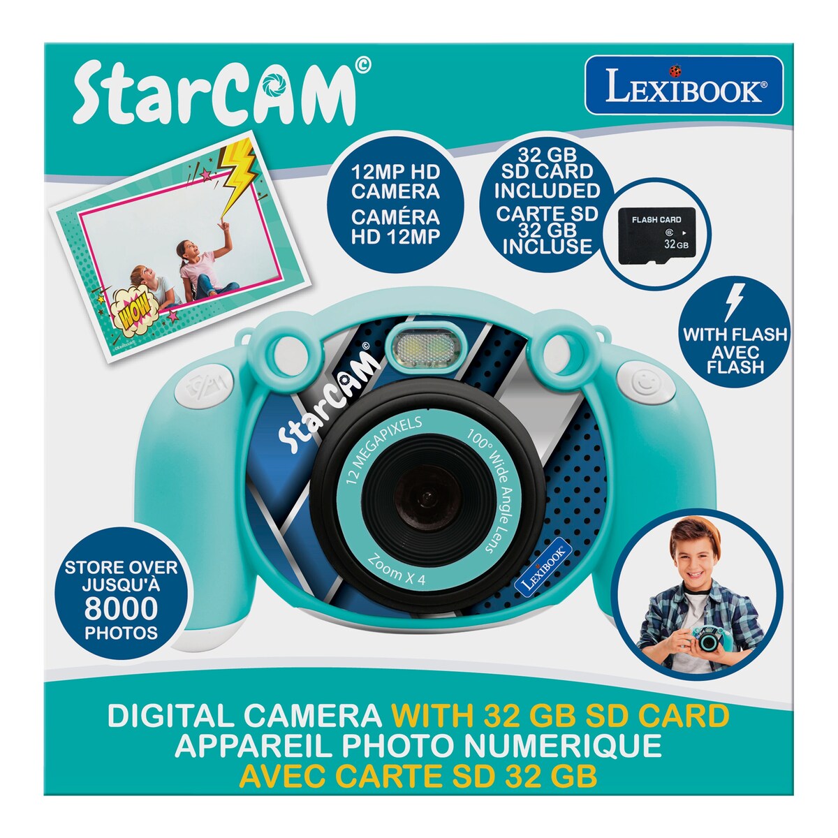 Montert Barnekamera StarCam med foto, video og 5 spill