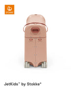 Detalj av hjul på Barnekoffert med seng BedBox V4 Coral Pink