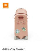 Barnekoffert med seng BedBox V4 Coral Pink montert som seng