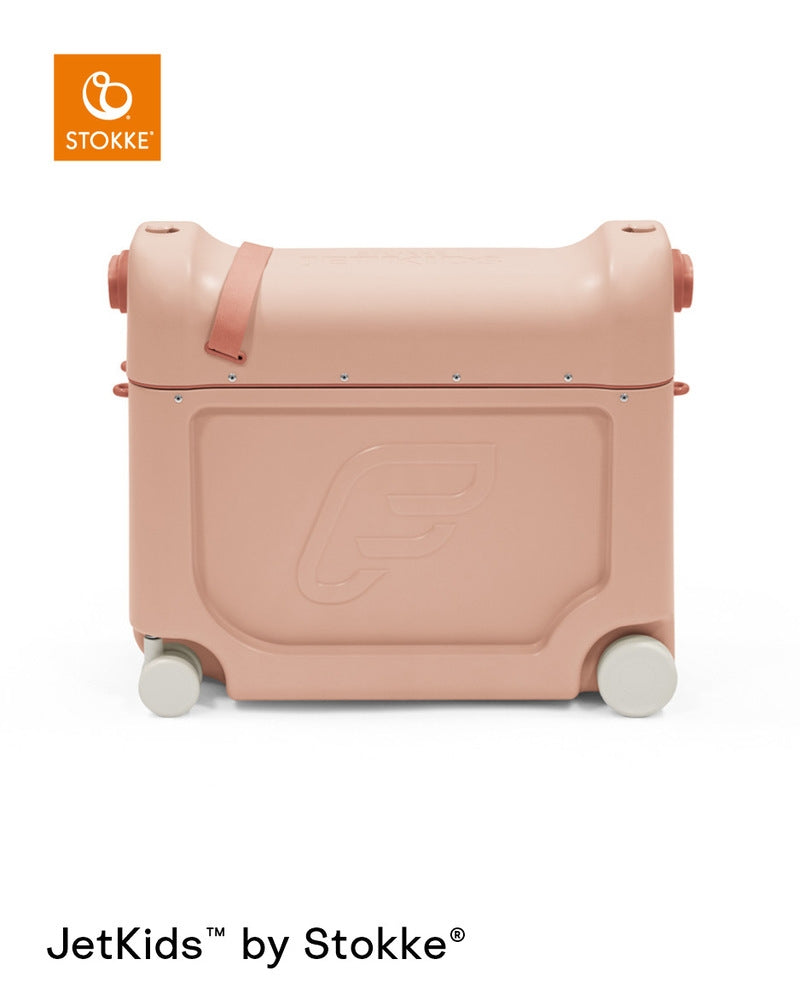 Nærbilde av stropp på Barnekoffert med seng BedBox V4 Coral Pink