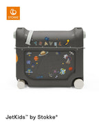 Barnekoffert med seng BedBox V4 Midnight Grey med justerbart stropp