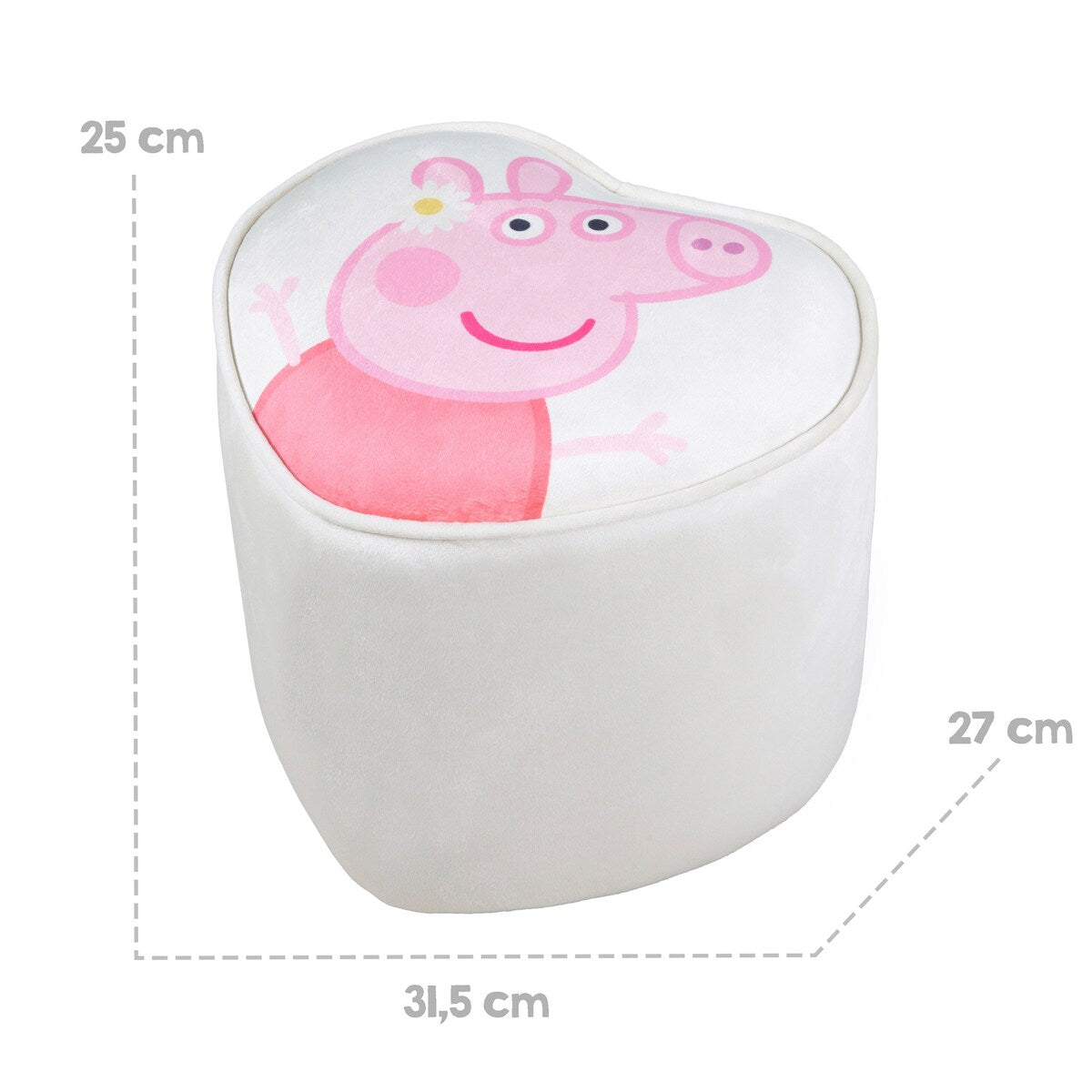 Barnekrakk i hjerteform Peppa Pig i bruk av barn