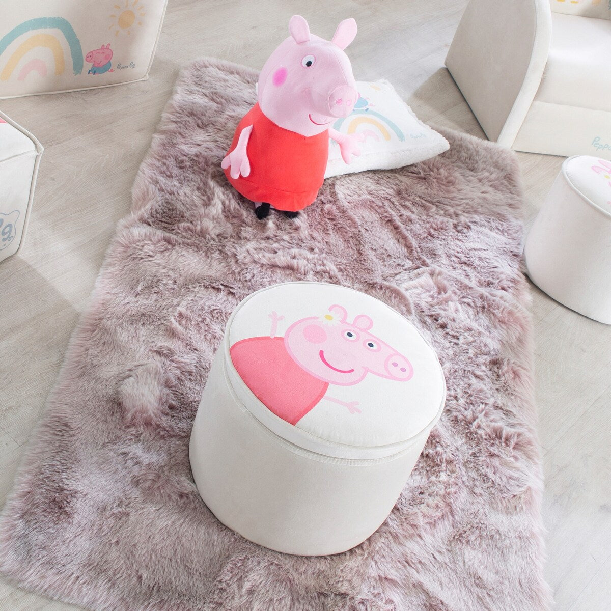 Barnekrakk rund Peppa Pig sitthoyde 27 cm bakside