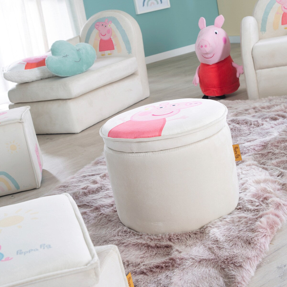 Narbilde av Barnekrakk rund Peppa Pig sitthoyde 27 cm sitteflate
