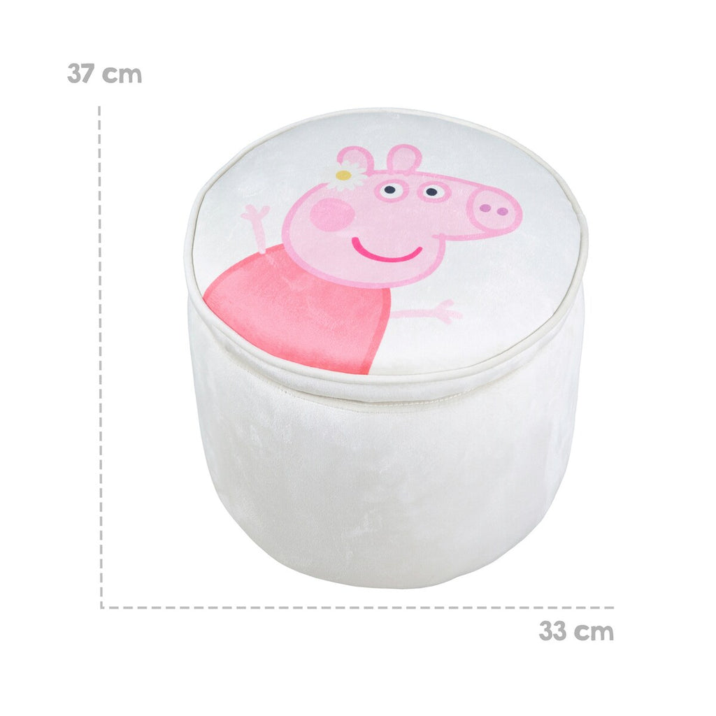 Barnekrakk rund Peppa Pig sitthoyde 27 cm logo detalj