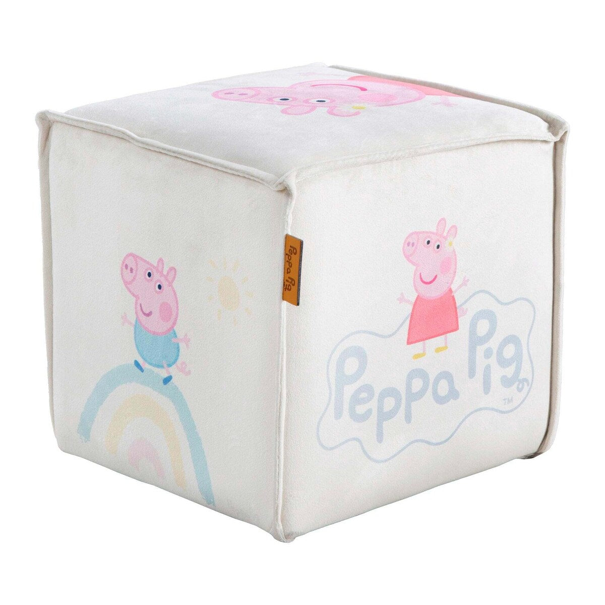 Barnekrakk terningform Peppa Pig sitthøyde 25 cm bakside