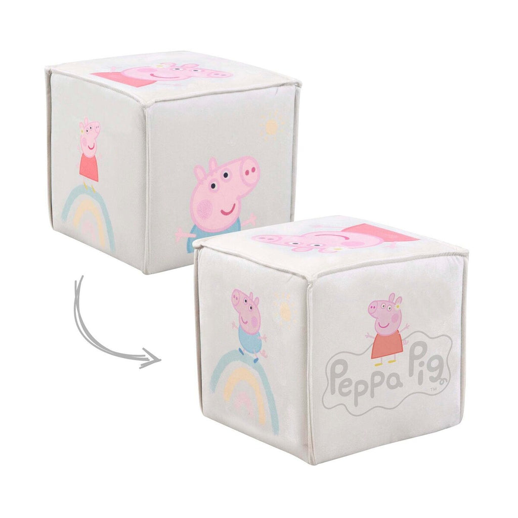 Barnekrakk terningform Peppa Pig sitthøyde 25 cm sett ovenfra