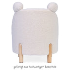 Barnelenestol i teddystoff offwhite 45x45x56 cm Childhome bakside