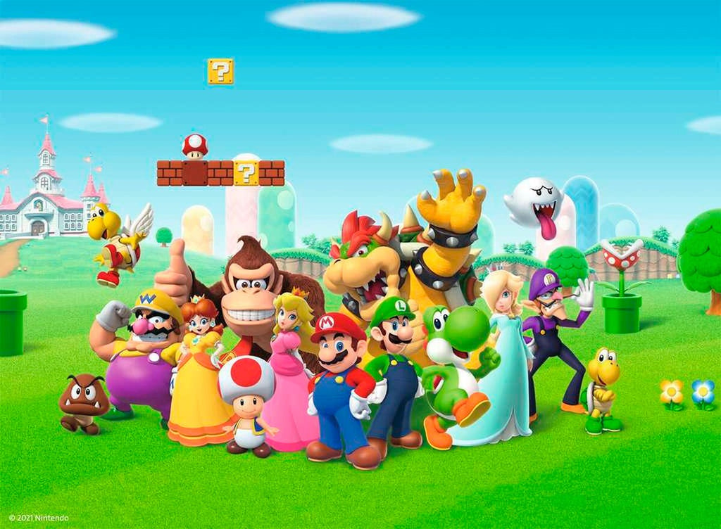 Barnepuslespill Super Mario eventyr 200 XXL-brikker detalj av brikker