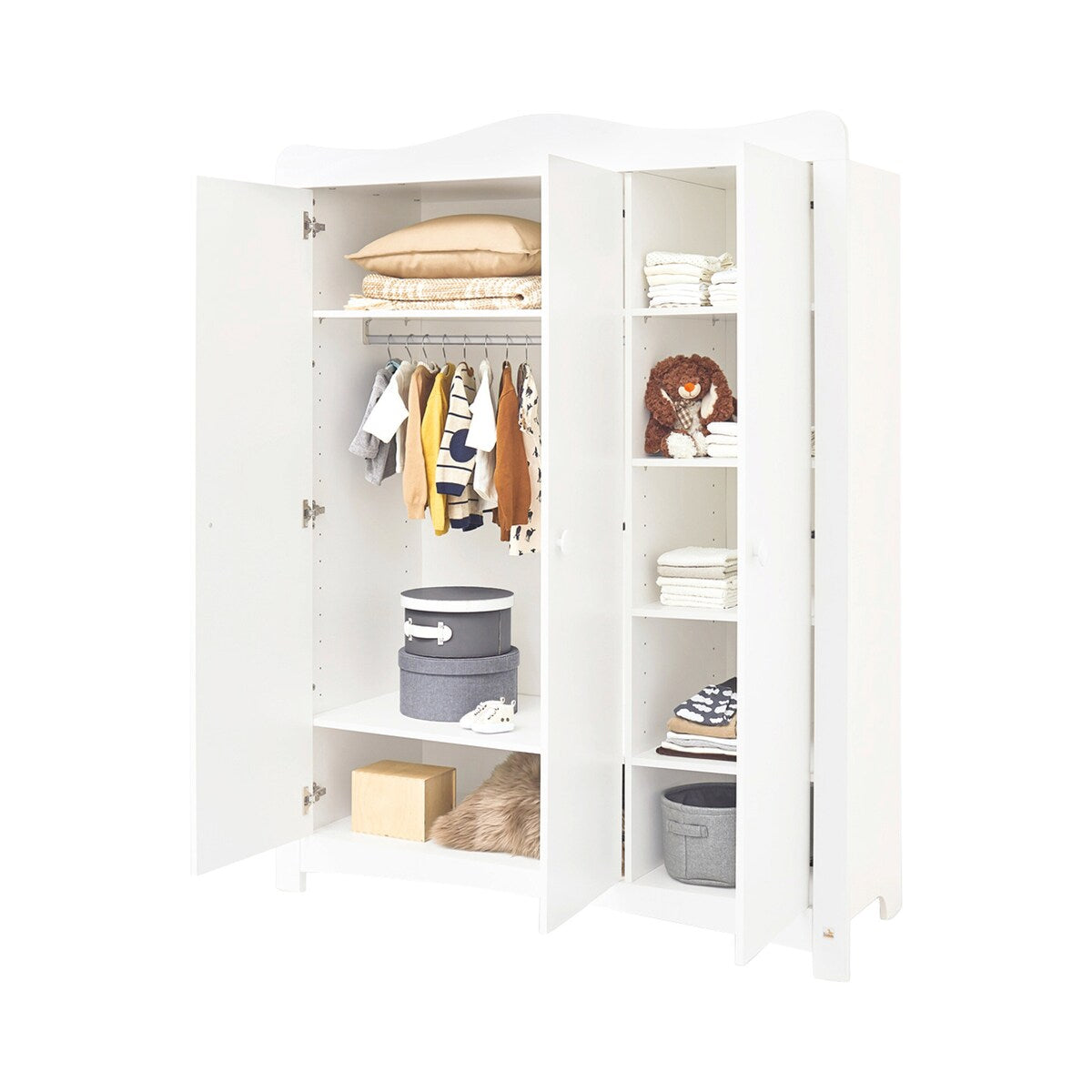 Barneromsmobler 3-deler Florentina babybett med justerbar lattenrost