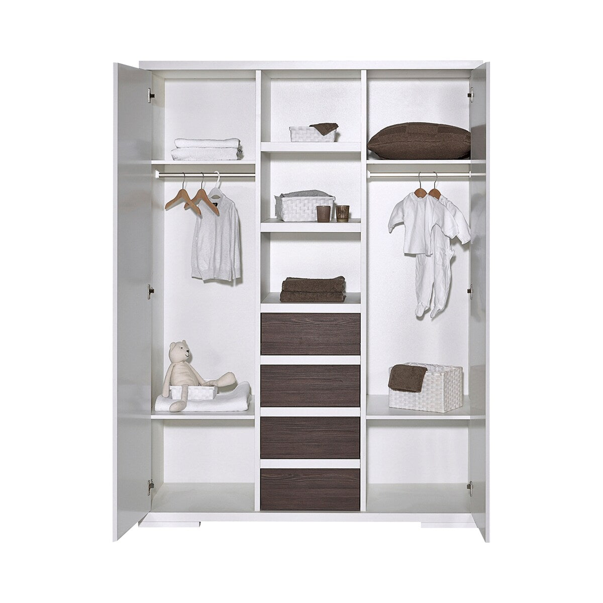 Sidevisning av Kleiderschrank i Barneromsmøbler 3 deler Maxx Fleetwood