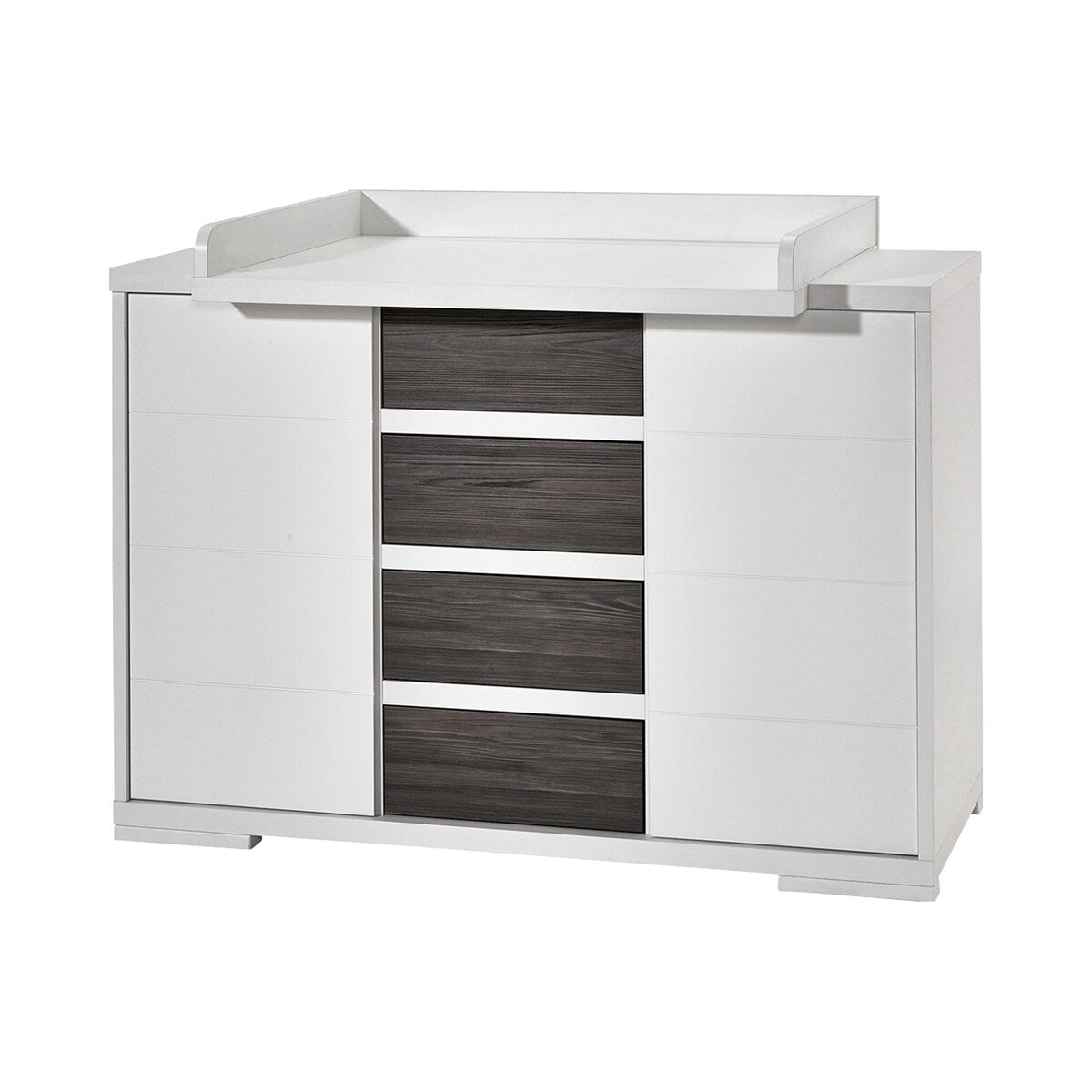 Barneromsmøbler 3 deler Maxx Fleetwood MDF hvit 140x70 cm seng detalj