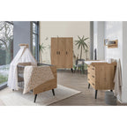 Barneromsmobler 3-deler Morris Oak med 3-dors skap forfra