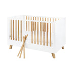 Barneromsmøbler 3 deler Pan bred MDF hvit og eik bakside