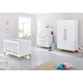 Barneromsmobler 3 deler Riva bred MDF hvit og ask forfra