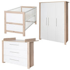 Barneromsmobler Malo 3 deler med garderobe og stellekommode forfra