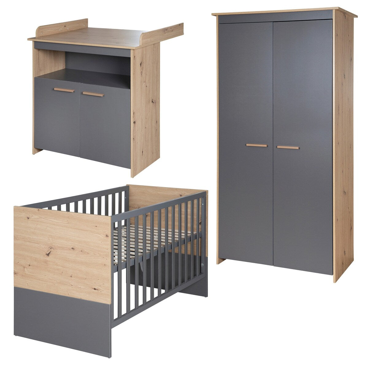 Barneromssett Anna 3-deler stellekommode detalj
