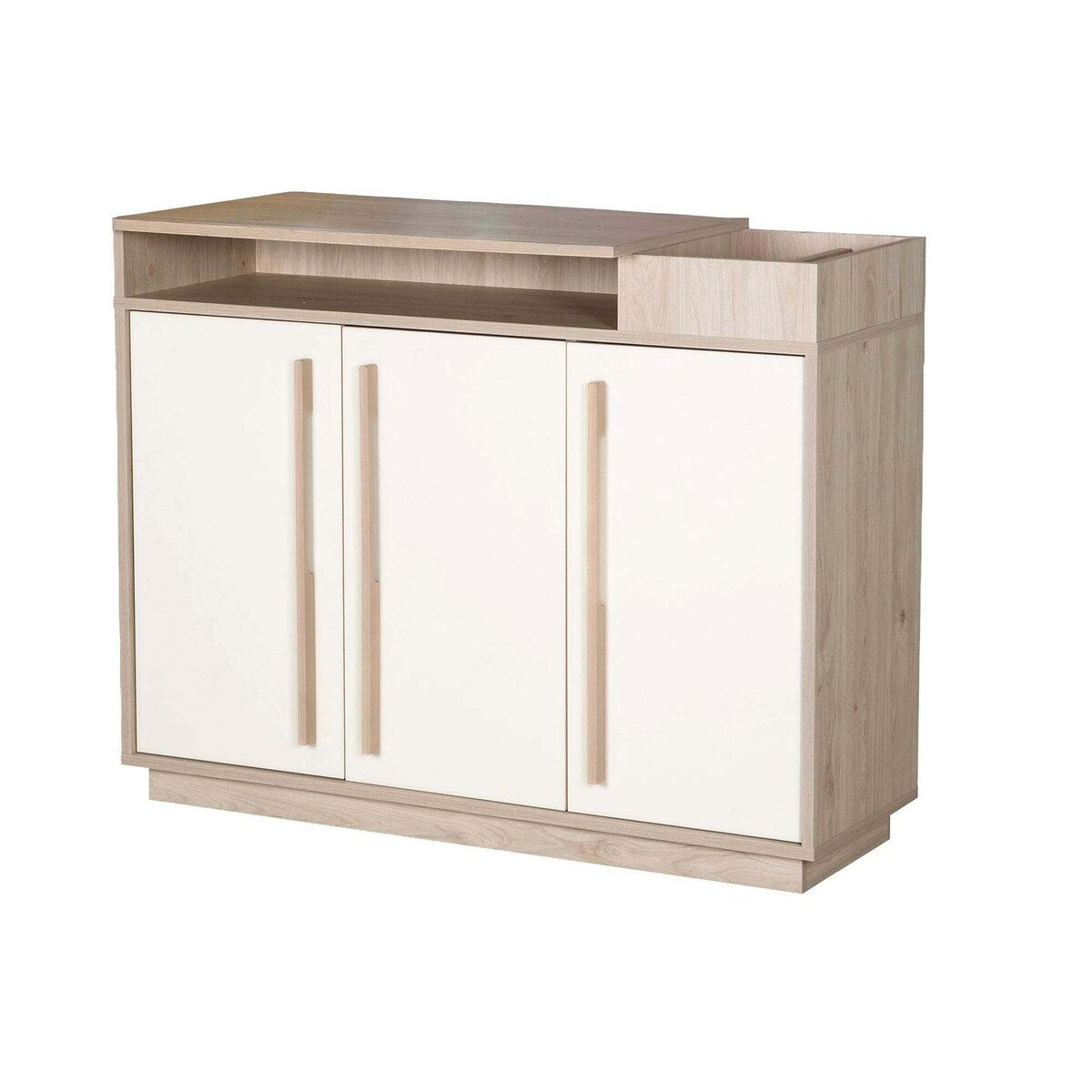 Barneromssett Elva 3 deler med kombiseng 70x140 cm garderobe innside