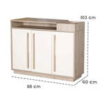 Barneromssett Elva 3 deler med kombiseng 70x140 cm kombiseng detalj
