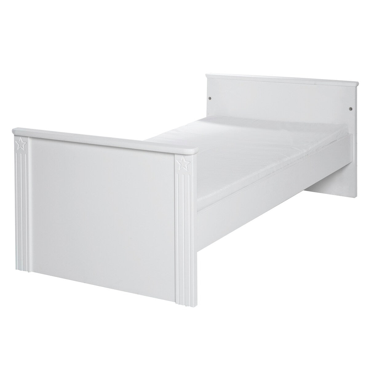 Barneromssett Maxi 3 deler hvit med stellekommode med åpen garderobe