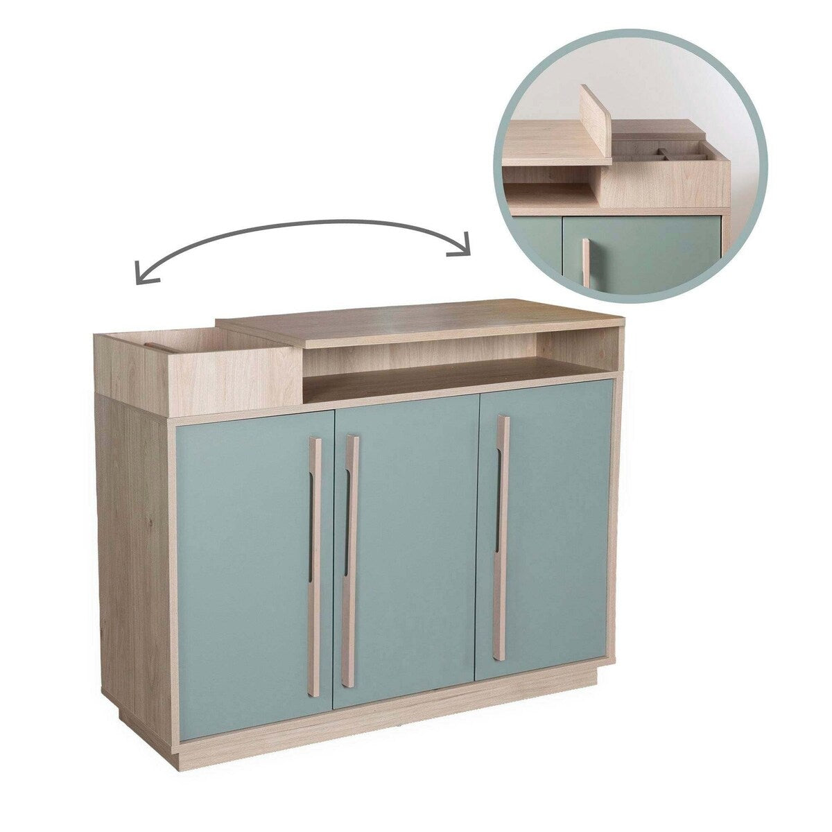 Barneromssett Selva med sprinkelseng 70x140 cm justerbar seng