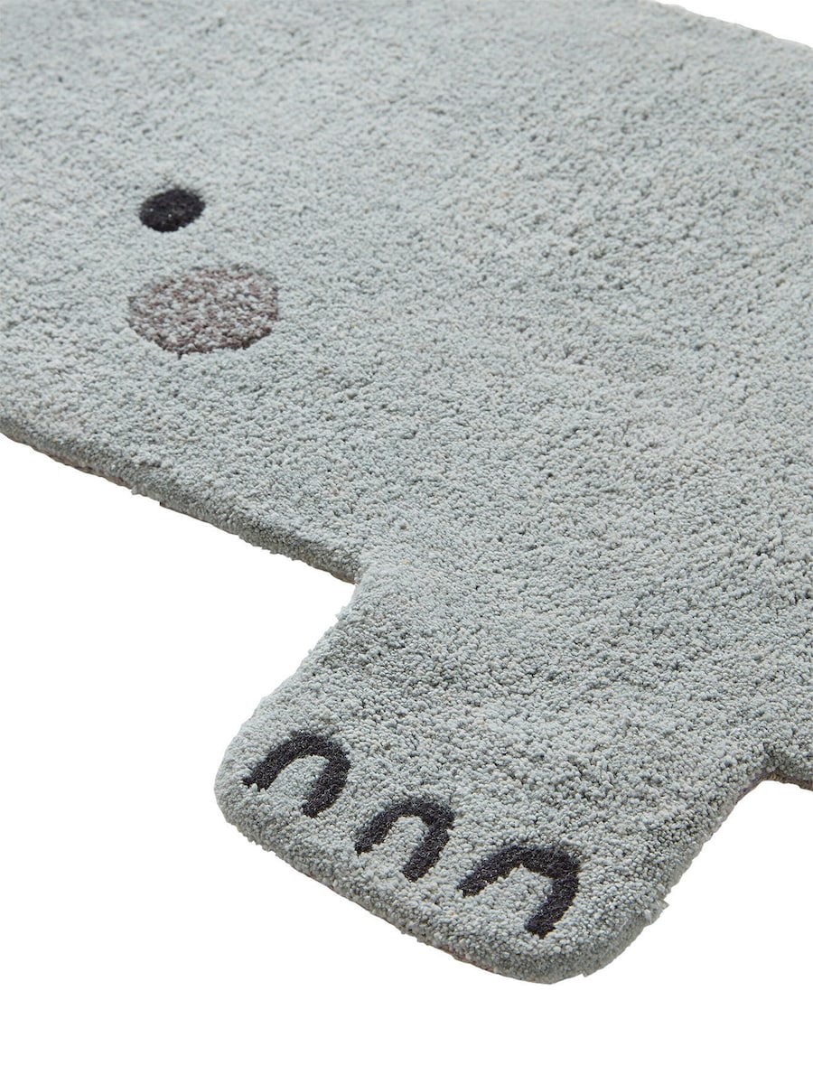 Barneromsteppe dinoform 66x125 cm bomull bakside
