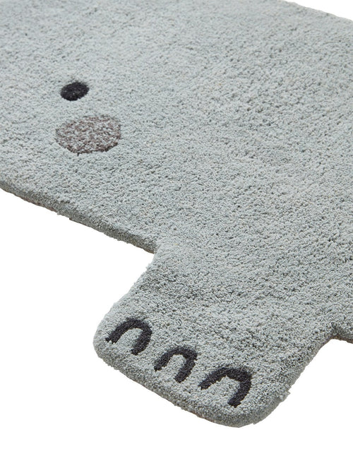 Barneromsteppe dinoform 66x125 cm bomull bakside