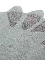 Barneromsteppe dinoform 66x125 cm bomull detalj nærbilde