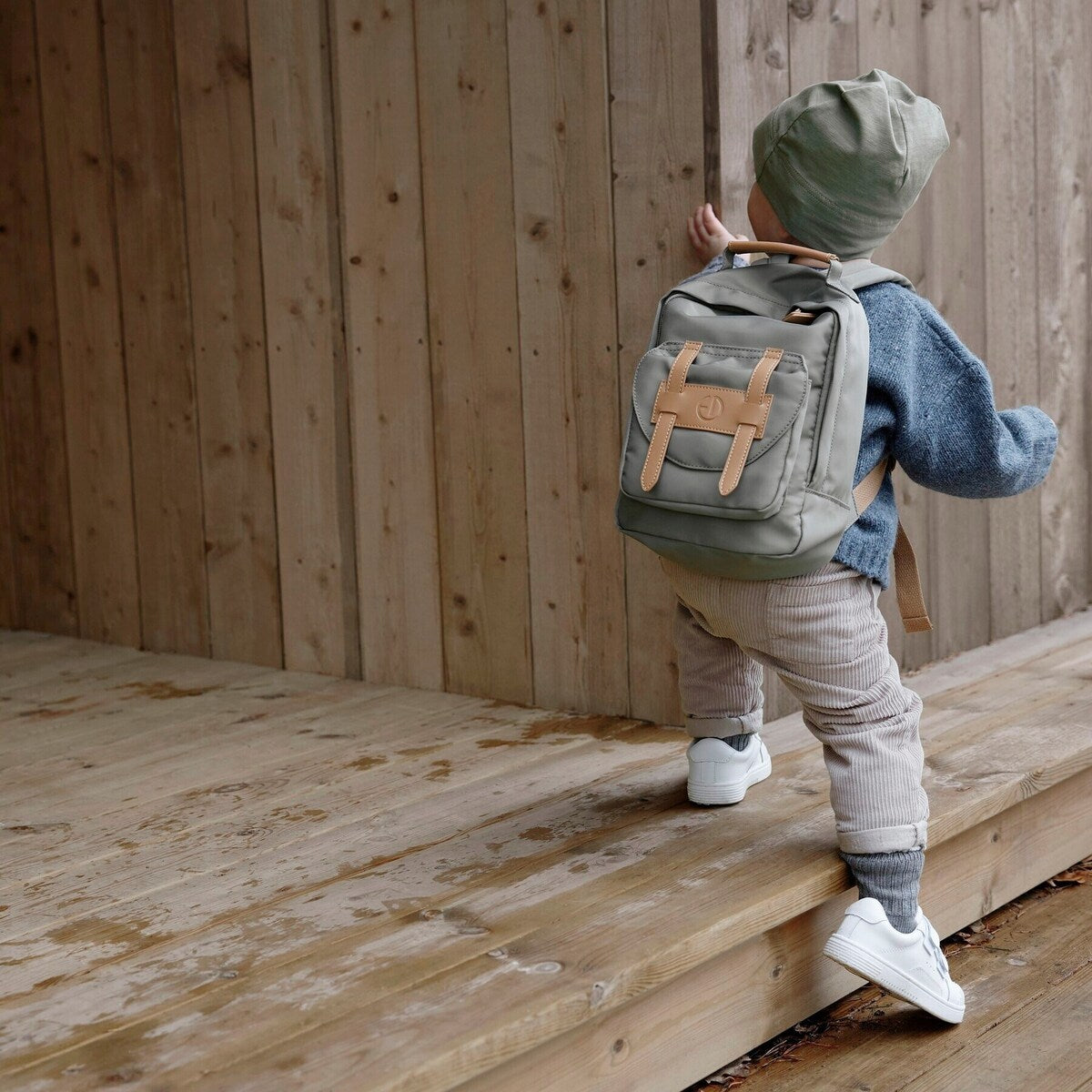 Nærbilde av termisk sittepute i Barneryggsekk BackPack MINI Hazy Jade