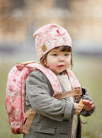 Nærbilde av sittepute inkludert i Barneryggsekk Backpack MINI River Rose